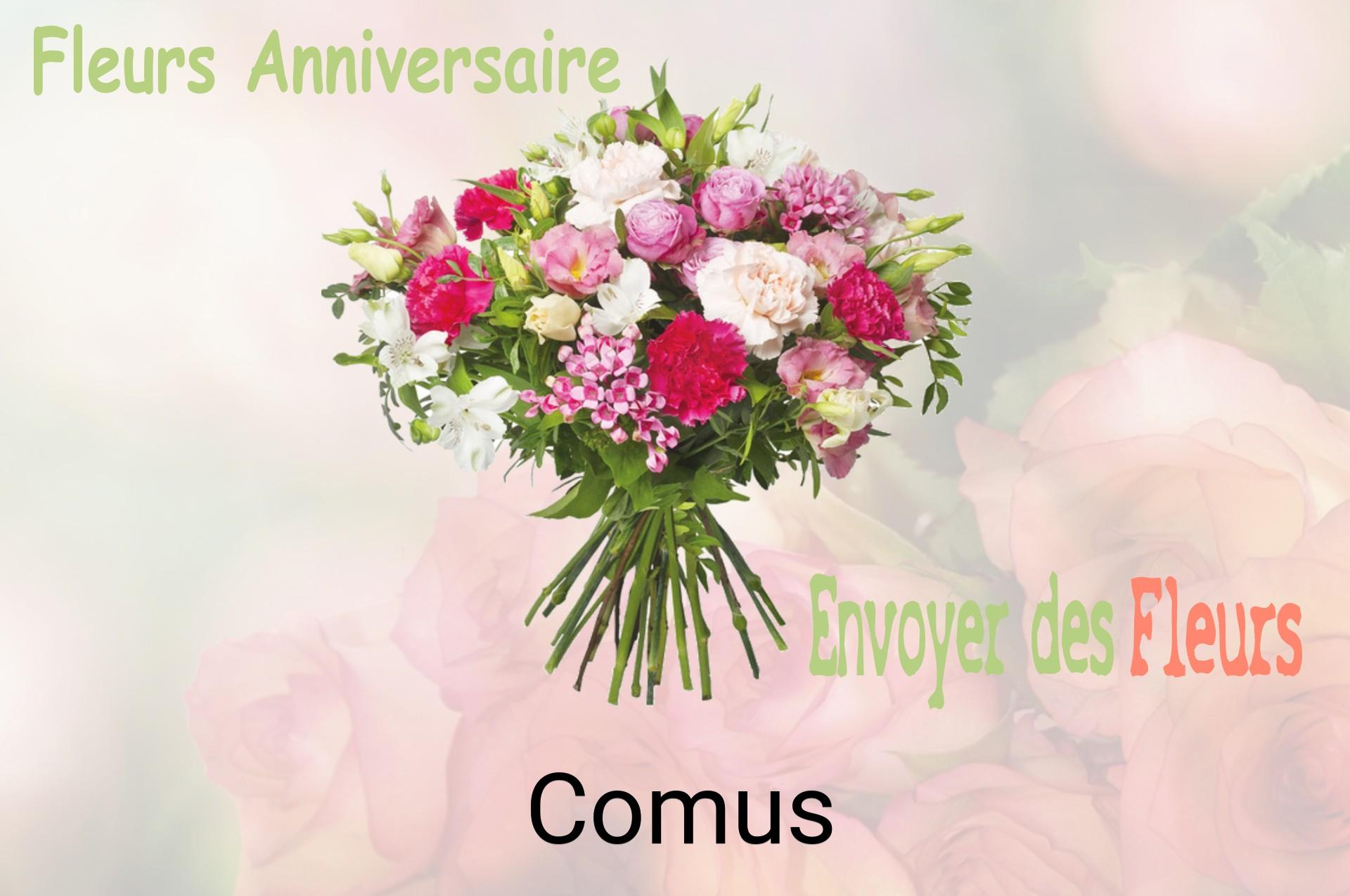 Bouquet de fleurs d’anniversaire livré à Comus